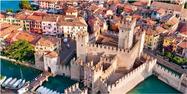 Aerial view of Sirmione Castle