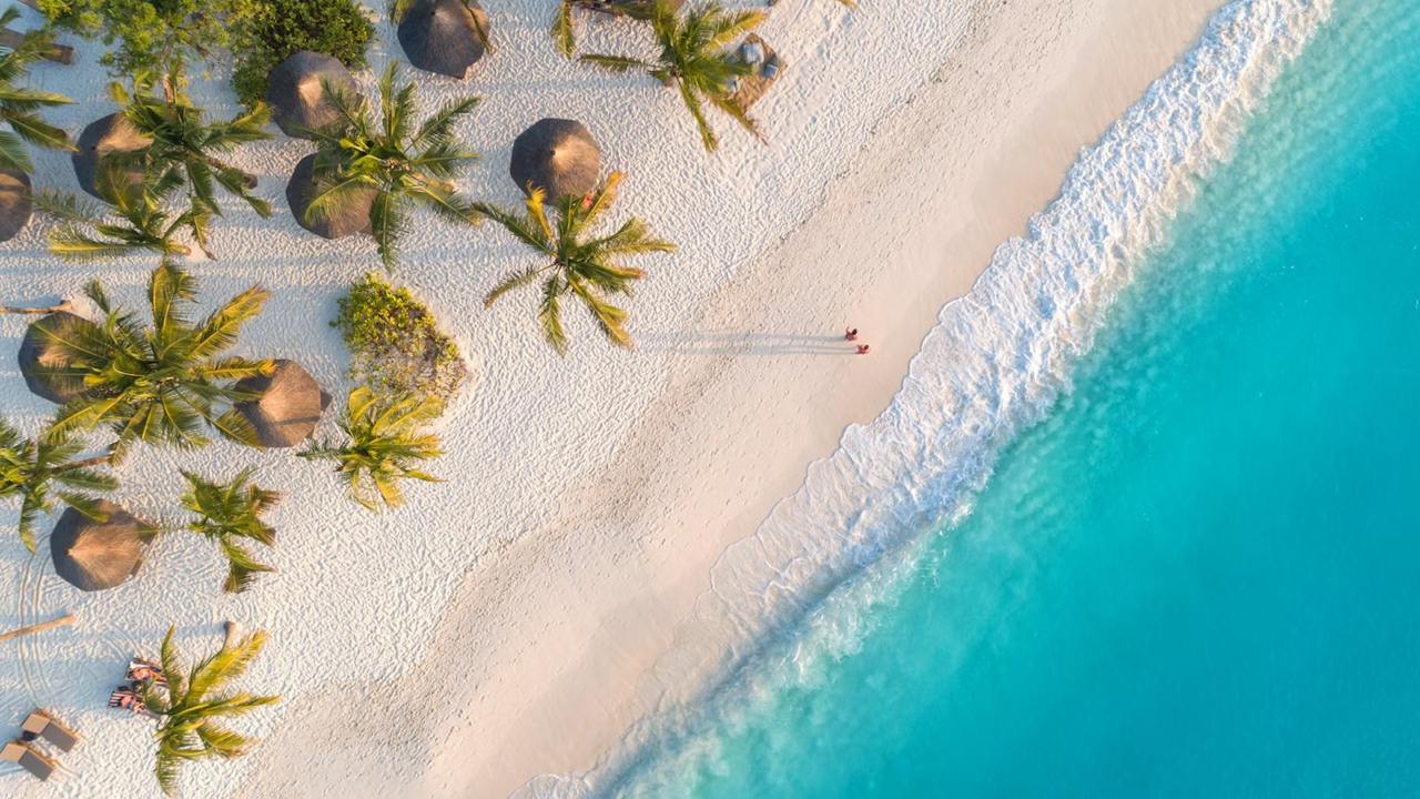 Pristine beach in Zanzibar