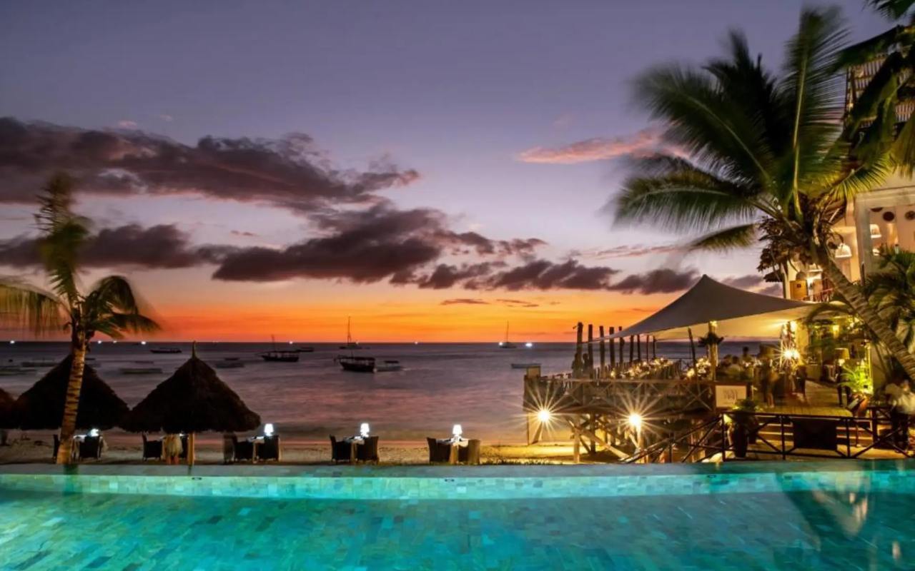Luxury hotel view in Zanzibar